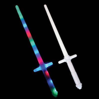 EL228 Flashing Multi Coloured Cross Sabre